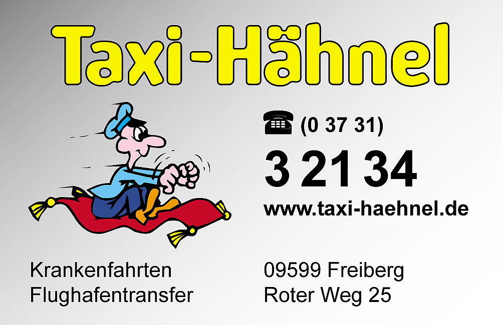 TAXI-Hähnel-Freiberg-Visitenkarte